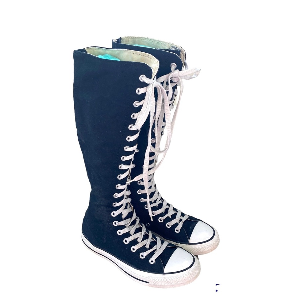 Vintage Converse Knee Hi Shoes Black , Women’s 8 , Mens 6.
